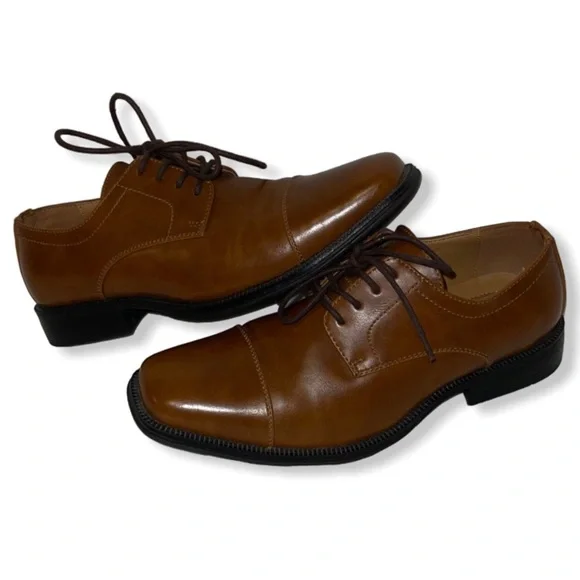 Alfani Shoes Preowned Alfani Adam Oxfords Brown Cap Toe Dress